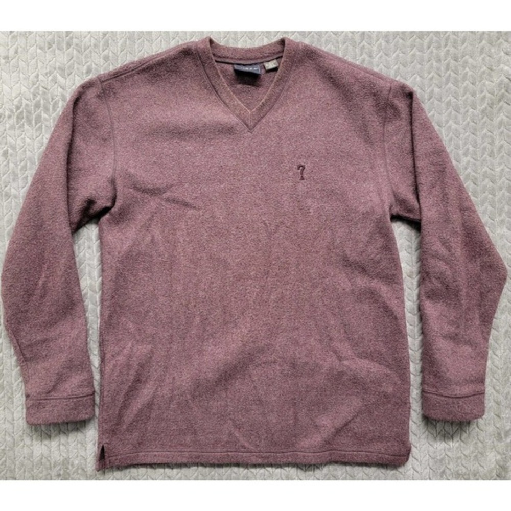 Guess USA Question Mark Logo Crewneck Sweatshirt Purple‎ Men’s Size XL